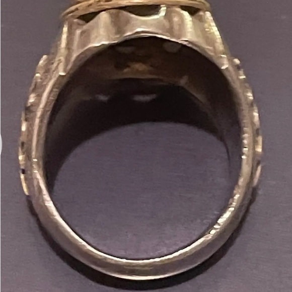 Impressive Large Vintage Bullseye Sterling Silver Statement Ring - Picture 6 of 10